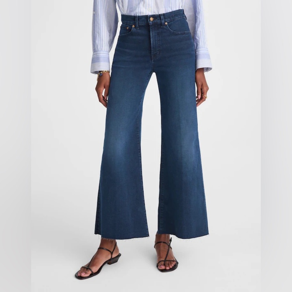 Madewell Flared Wide Leg Crop Jeans